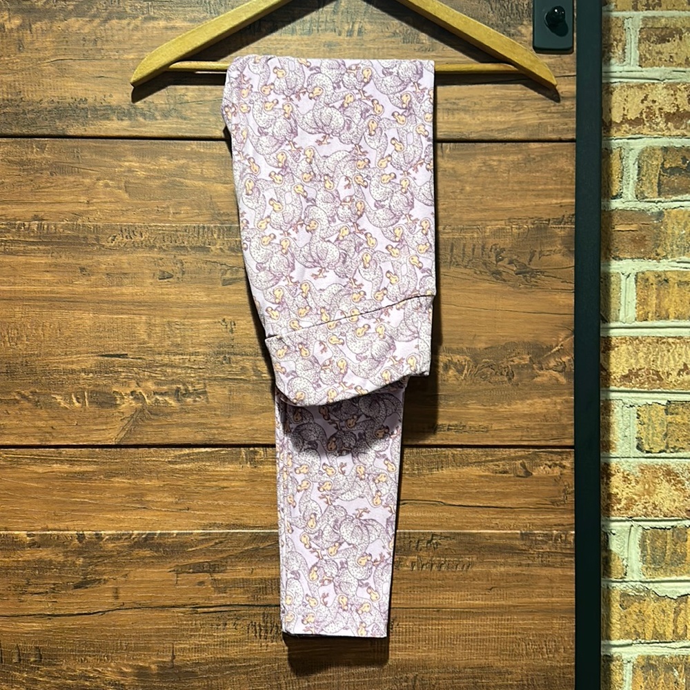 Lularoe Dodo Bird Pink Lavendar OS leggings (#7)